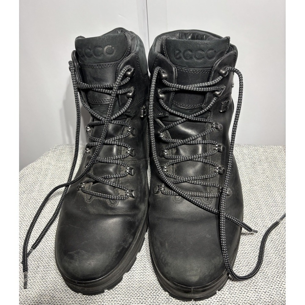 ECCO Track 25 Mens Black Leather Gore-Tex Waterproof Hiking Boots Size 47 US 13‎